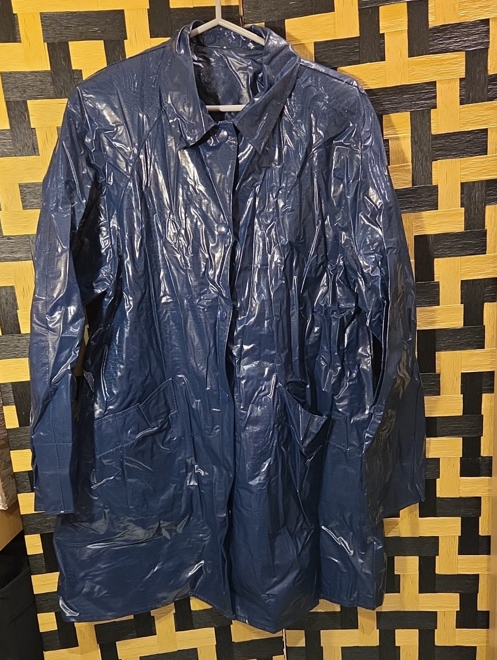 Totes Navy Blue Waterproof Raincoat Jacket